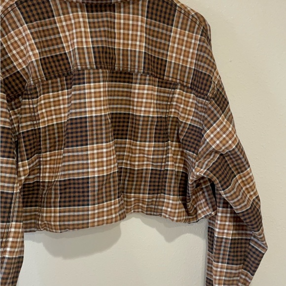Cato Brown Plaid Cropped Jacket - Picture 13 of 14
